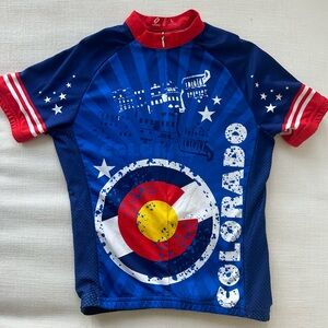 Colorado youth cycling jersey, large